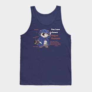 Rogue Raccoon RPG Style Perfect for Dungeon and Dragons Enthusiasts Funny Raccoon Cute RPG Video Game design DND T-Shirt Tank Top